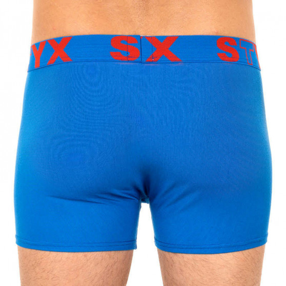 Pánske boxerky Styx športové gumové nadrozmerné modré (R967)