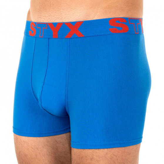 Pánske boxerky Styx športové gumové nadrozmerné modré (R967)