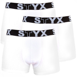 3PACK pánske boxerky Styx športová guma nadrozmerné biele (R10616161)