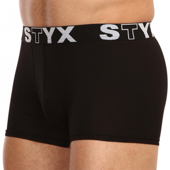 3PACK pánske boxerky Styx sport guma čierne (G9606060)