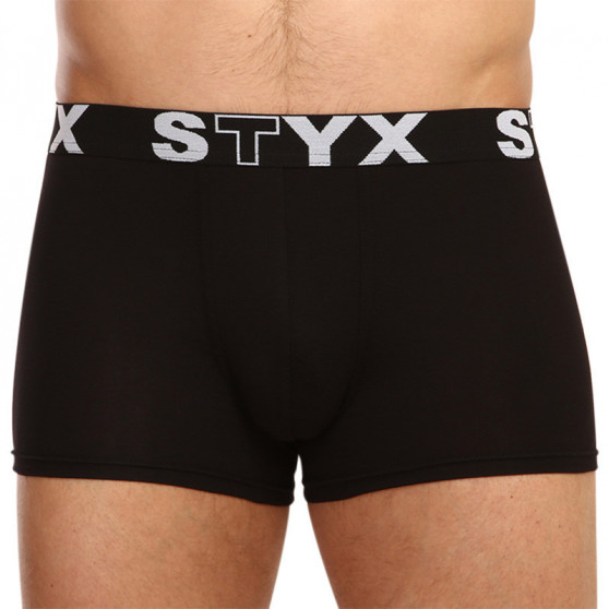 3PACK pánske boxerky Styx sport guma čierne (G9606060)