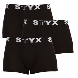 3PACK pánske boxerky Styx sport guma čierne (G9606060)