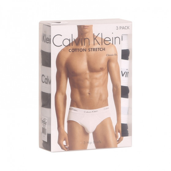 3PACK pánske slipy Calvin Klein čierne (U2661G-001)