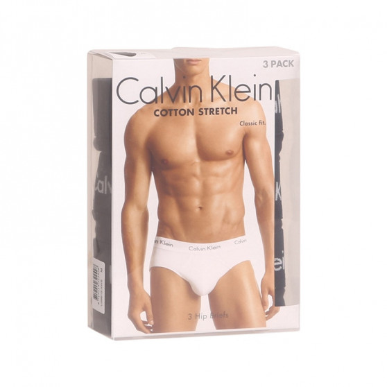 3PACK pánske slipy Calvin Klein čierne (U2661G-XWB)