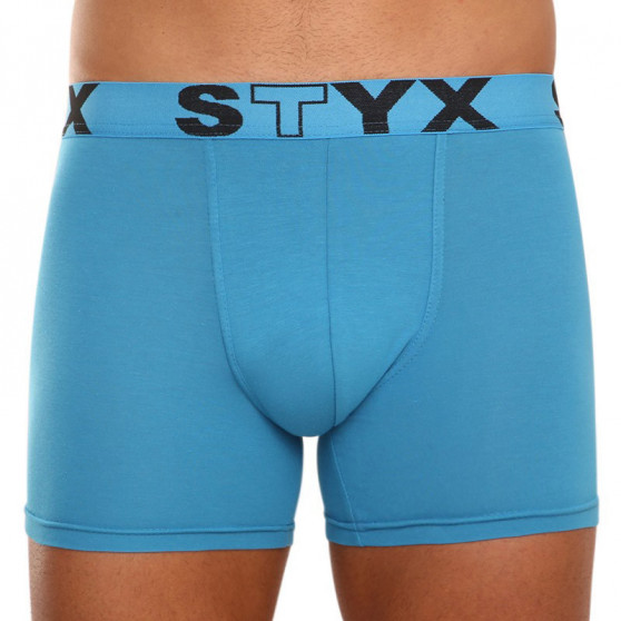 3PACK pánske boxerky Styx dlhé športová guma modré (U9676869)