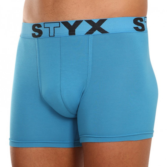 3PACK pánske boxerky Styx dlhé športová guma modré (U9676869)