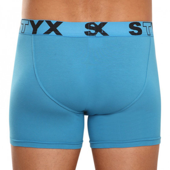 3PACK pánske boxerky Styx dlhé športová guma modré (U9676869)