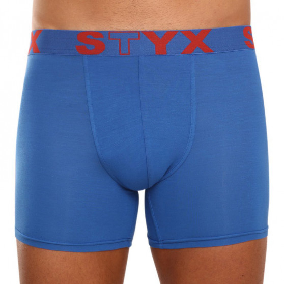 3PACK pánske boxerky Styx dlhé športová guma modré (U9676869)