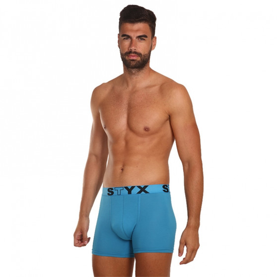 3PACK pánske boxerky Styx dlhé športová guma modré (U9676869)