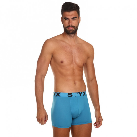 3PACK pánske boxerky Styx dlhé športová guma modré (U9676869)