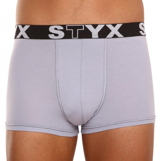 3PACK pánske boxerky Styx sport guma sivé (G10676767)