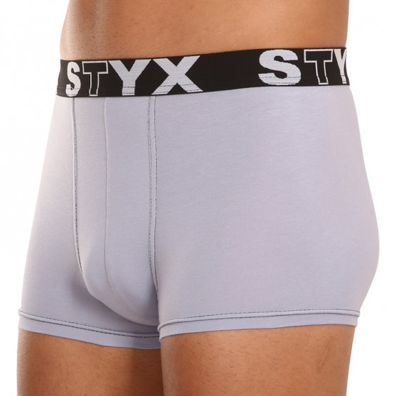 3PACK pánske boxerky Styx sport guma sivé (G10676767)