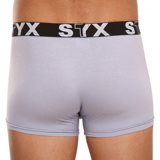 3PACK pánske boxerky Styx sport guma sivé (G10676767)