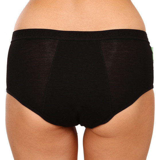 Menštruačné nohavičky Bodylok Bambus Hi-Waist Black strednej menštruácie (BD22044)