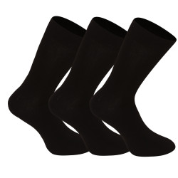 3PACK ponožky Nedeto high bamboo čierne (3NDTP001)