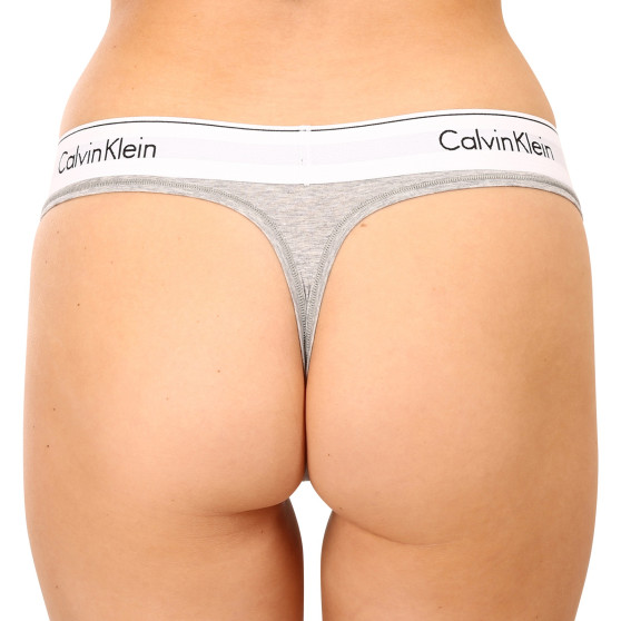 Dámske tangá Calvin Klein sivé (F3786E-020)