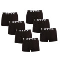 7PACK pánske boxerky Styx sport guma čierne (7G960)