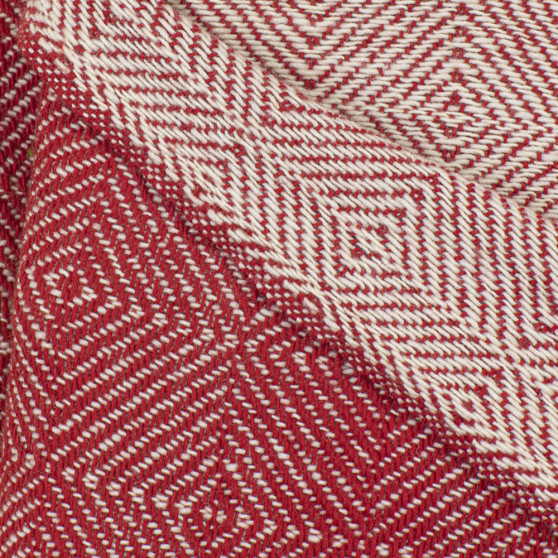 Vlnená merino deka Kostadina červená (BAL001)