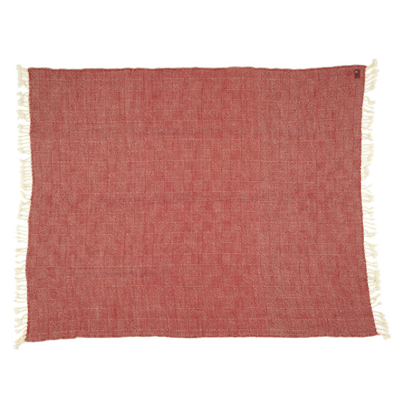 Vlnená merino deka Kostadina červená (BAL001)
