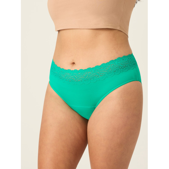 Menštruačné nohavičky Modibodi Sensual Hi-Waist Bikini Moderate-Heavy Jade (MODI4038J)