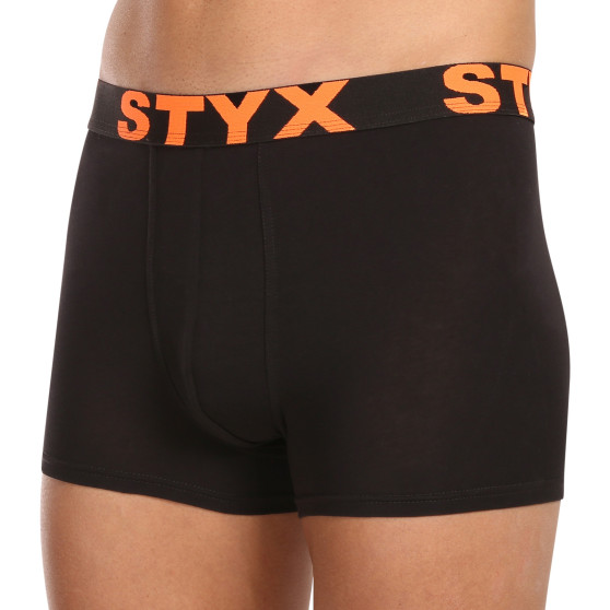 10PACK pánske boxerky Styx sport guma čierne (10G9601)