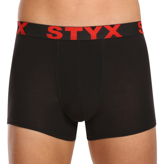 10PACK pánske boxerky Styx sport guma čierne (10G9601)