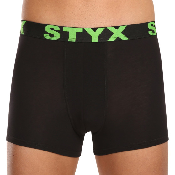 10PACK pánske boxerky Styx sport guma čierne (10G9601)