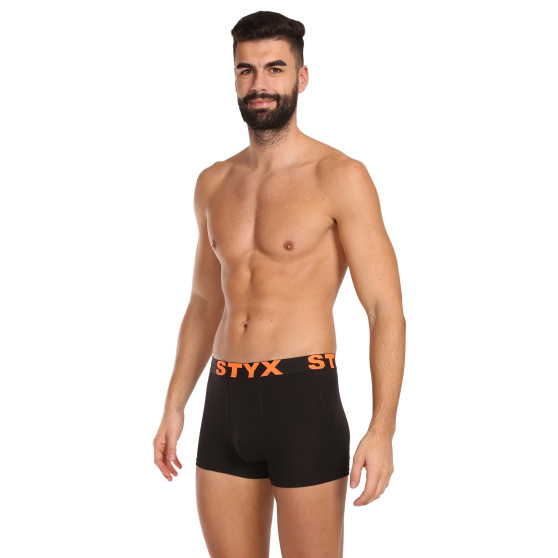 10PACK pánske boxerky Styx sport guma čierne (10G9601)