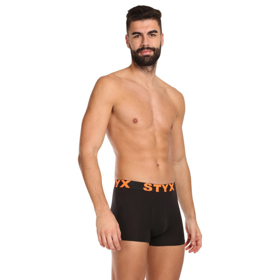 10PACK pánske boxerky Styx sport guma čierne (10G9601)