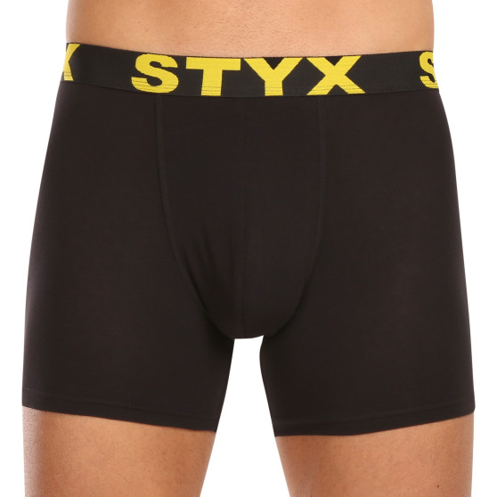 10PACK pánske boxerky Styx dlhé športová guma čierne (10U9601)