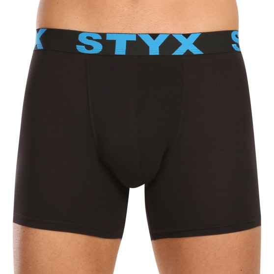 10PACK pánske boxerky Styx dlhé športová guma čierne (10U9601)