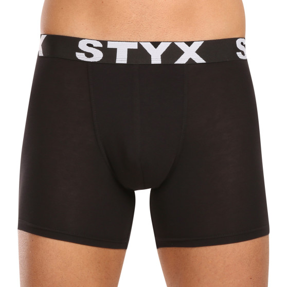 10PACK pánske boxerky Styx dlhé športová guma čierne (10U9601)