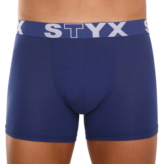 3PACK pánske boxerky Styx dlhé športová guma modré (3U968)