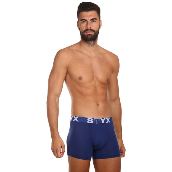 3PACK pánske boxerky Styx dlhé športová guma modré (3U968)