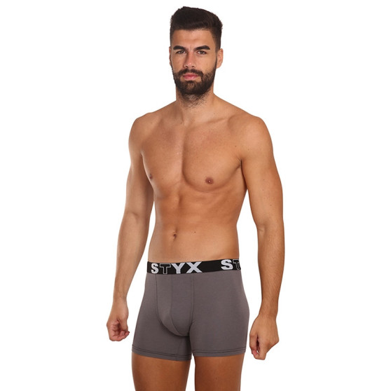 3PACK pánske boxerky Styx dlhé športová guma modré (U9676869)