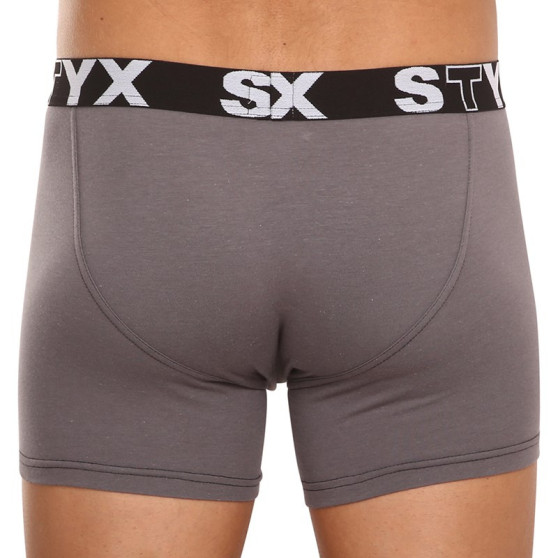 3PACK pánske boxerky Styx dlhé športová guma modré (U9676869)