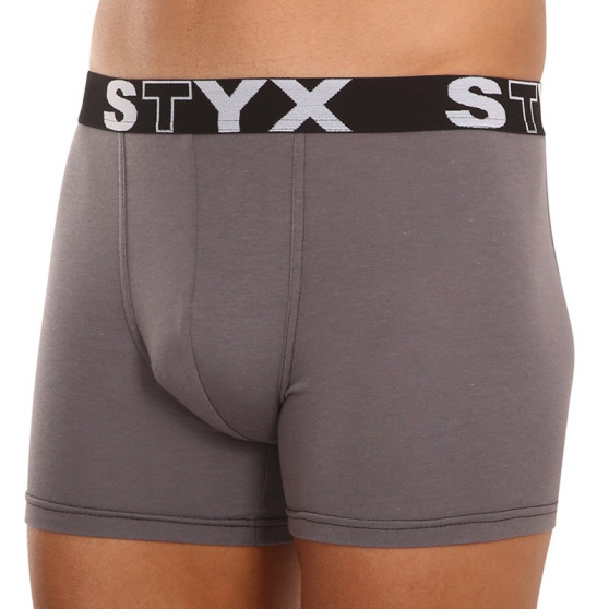 3PACK pánske boxerky Styx dlhé športová guma modré (U9676869)