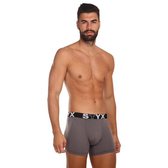 3PACK pánske boxerky Styx dlhé športová guma modré (U9676869)