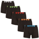 5PACK pánske boxerky Styx dlhé športová guma viacfarebné (U96161626567)