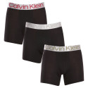 3PACK pánske boxerky Calvin Klein čierne (NB3131A-GIW)