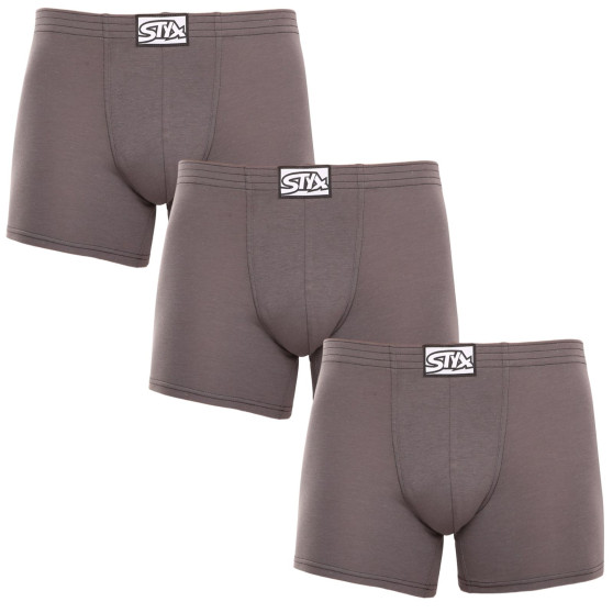 3PACK Pánske boxerky Styx dlhé klasické guma viacfarebné (3F96019)