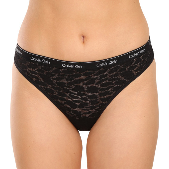 3PACK dámske nohavičky Calvin Klein čierne (QD3588E-001)