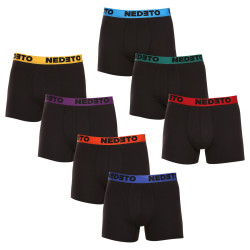 7PACK pánske boxerky Nedeto čierne (7NB002b)