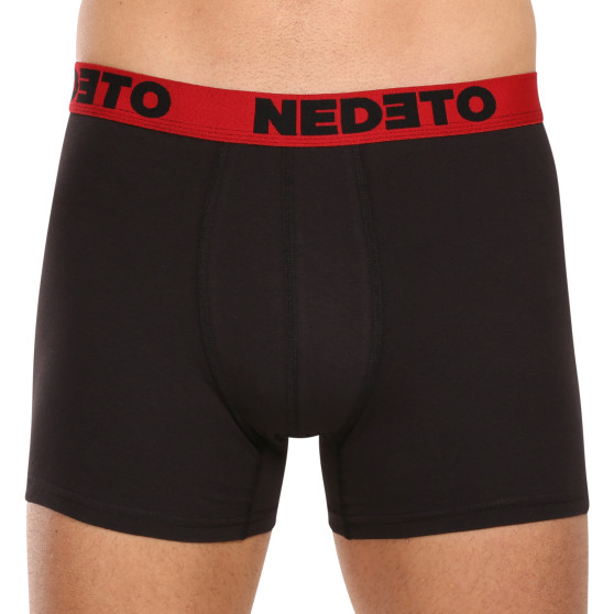 7PACK pánske boxerky Nedeto čierne (7NB002b)