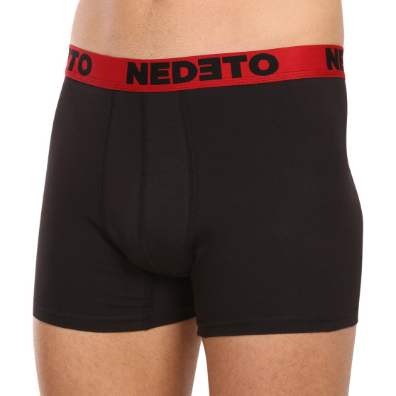 7PACK pánske boxerky Nedeto čierne (7NB002b)