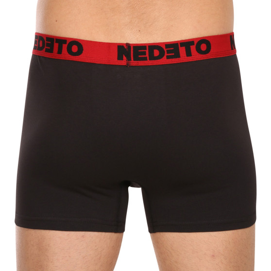 7PACK pánske boxerky Nedeto čierne (7NB002b)