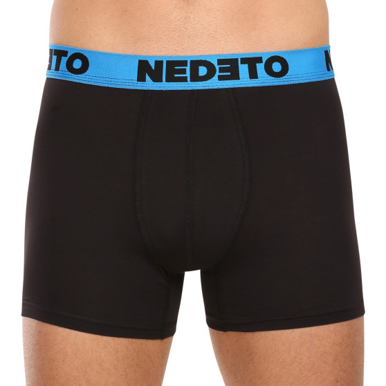 7PACK pánske boxerky Nedeto čierne (7NB002b)