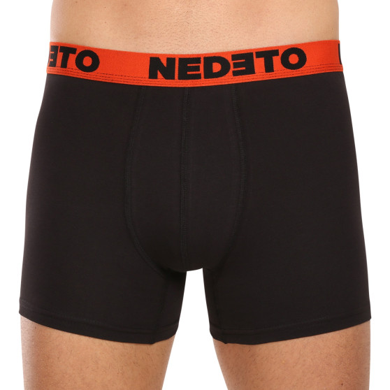 7PACK pánske boxerky Nedeto čierne (7NB002b)