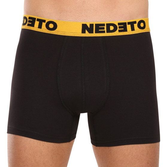 7PACK pánske boxerky Nedeto čierne (7NB002b)