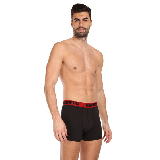 7PACK pánske boxerky Nedeto čierne (7NB002b)